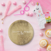 Het bladgoudhuwelijk van de luxe faux papieren bordje (Feest)