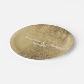 Het bladgoudhuwelijk van de luxe faux papieren bordje (Gekanteld)