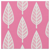 Het bladpatroon van de beuk - Hete roze en wit Stof (Close Up)