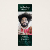 Het Bladwijzer van het Geheugen van de Memorial Fo Mini Visitekaartjes (Voorkant)