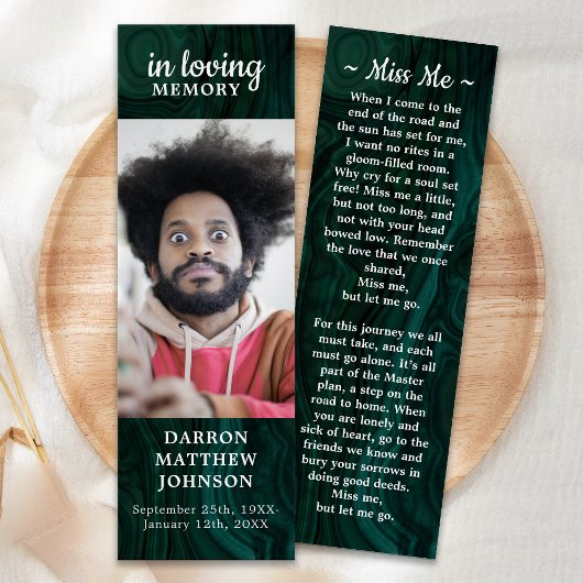 Het Bladwijzer van het Geheugen van de Memorial Fo Mini Visitekaartjes