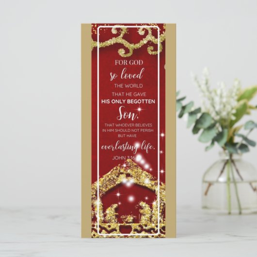 Het Bladwijzer van Jesus Merry Christmas (Staand voorkant)