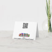 Het blauw barst patroon, notakaart kaart (Achterkant)