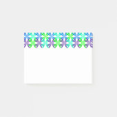Het blauw bloeit post-it® notes (Voorkant)
