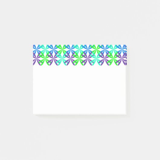 Het blauw bloeit post-it® notes (Voorkant)