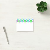 Het blauw bloeit post-it® notes (Kantoor)
