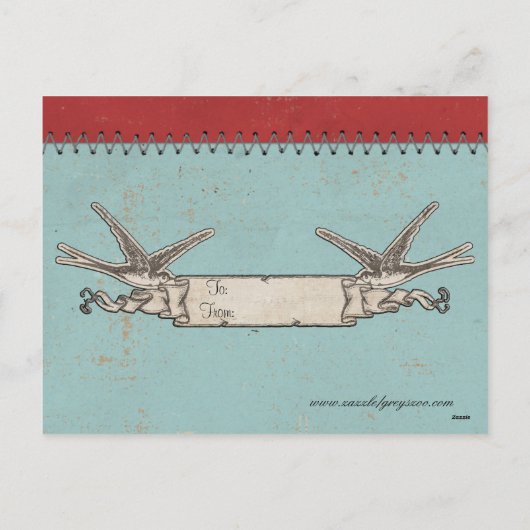 Het blauw bloost het Briefkaart van de (Achterkant)