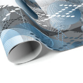 Het blauw en het grijs. Abstractie. Cadeaupapier (Rol Hoek)