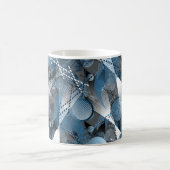 Het blauw en het grijs. Abstractie. Koffiemok (Center)