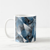 Het blauw en het grijs. Abstractie. Koffiemok (Links)