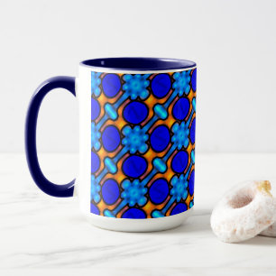 Het blauw en het sinaasappel van het Ontwerp van Mok
