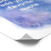 het blauw en witte ontwerp van de waterverf voegen poster (Hoek)