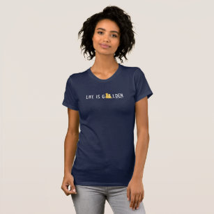 Het blauw T-Shirt leven van de marine van vrouwen 