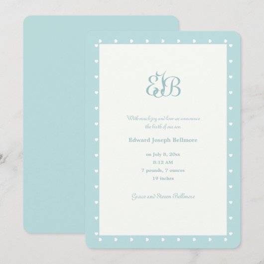 Het blauw van de Aankondiging van de Geboorte van (Voorkant / Achterkant)