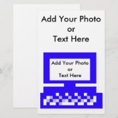 Het blauw van de Computer van de Afbeeldingen van Briefpapier (Voorkant / Achterkant)