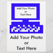 Het blauw van de Computer van de Afbeeldingen van Flyer (Voorkant)