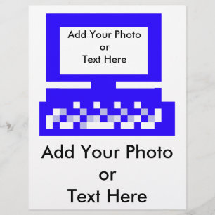 Het blauw van de Computer van de Afbeeldingen van Flyer
