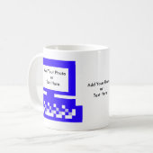 Het blauw van de Computer van de Afbeeldingen van Koffiemok (Voorkant links)