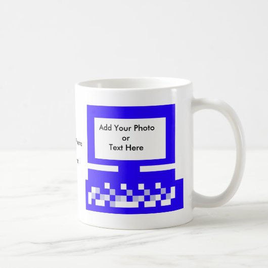 Het blauw van de Computer van de Afbeeldingen van Koffiemok (Rechts)