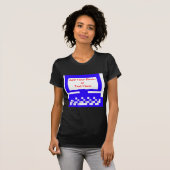 Het blauw van de Computer van de Afbeeldingen van T-shirt (Voorkant volledig)