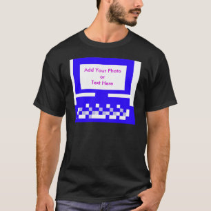 Het blauw van de Computer van de Afbeeldingen van T-shirt