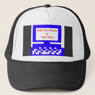 Het blauw van de Computer van de Afbeeldingen van Trucker Pet