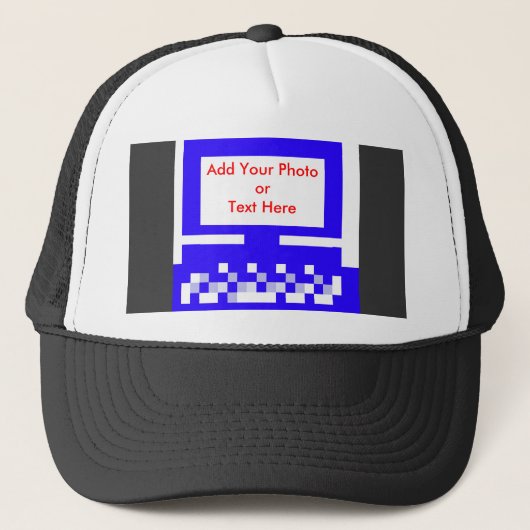 Het blauw van de Computer van de Afbeeldingen van Trucker Pet (Voorkant)