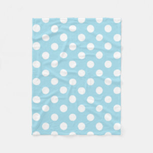 Het Blauw van de Foto van de Optie van Polkadotted Fleece Deken