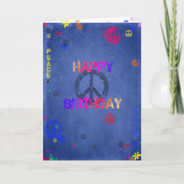 Het Blauw van de Kaart van de Verjaardag van Hippy