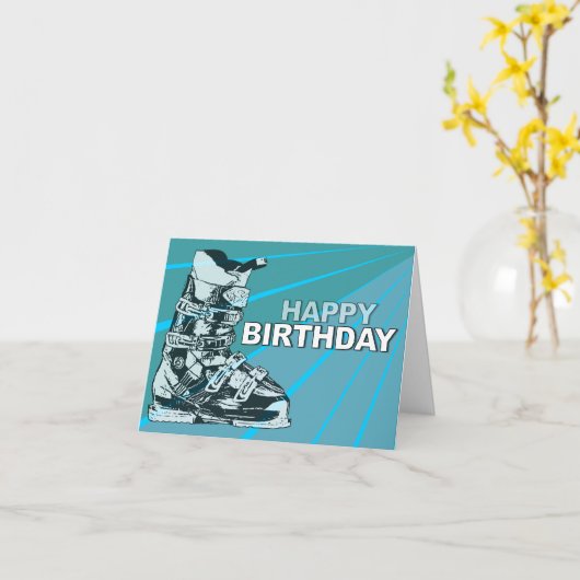 Het Blauw van de Laars van de Ski van de Kaart van (Gele Bloem)