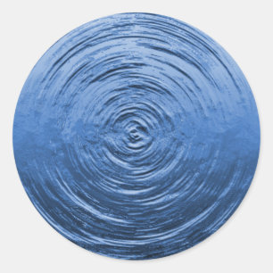 Het Blauw van de Rimpeling van het water Ronde Sticker