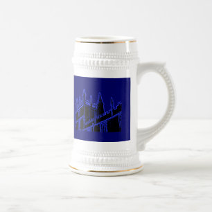 Het Blauw van de Spiralen van de Bouw van Oxford Bierpul