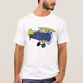 Het blauw van de tweedekker t-shirt
