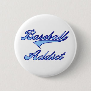 Het Blauw van de Verslaafde van het honkbal Ronde Button 5,7 Cm