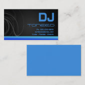 Het Blauw van de Visitekaartjes van het DJ- Deejay (Voorkant / Achterkant)