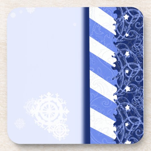Het Blauw van de winter Drankjes Onderzetter (Voorkant)