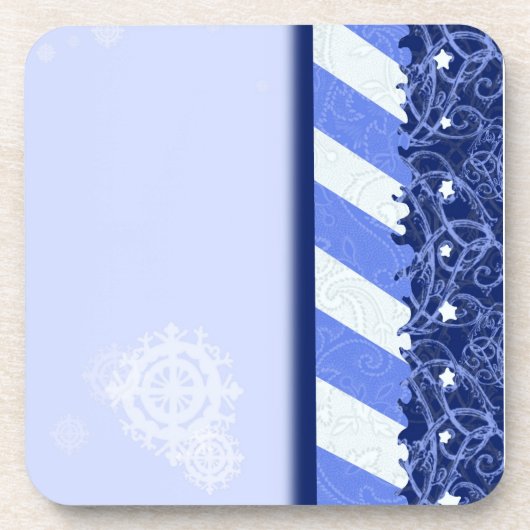 Het Blauw van de winter Drankjes Onderzetter (Voorkant)