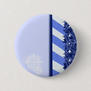 Het Blauw van de winter Ronde Button 5,7 Cm