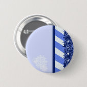 Het Blauw van de winter Ronde Button 5,7 Cm (Voorkant /achterkant)