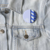 Het Blauw van de winter Ronde Button 5,7 Cm (In situ)
