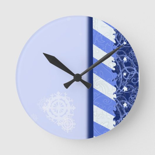 Het Blauw van de winter Ronde Klok (Voorkant)