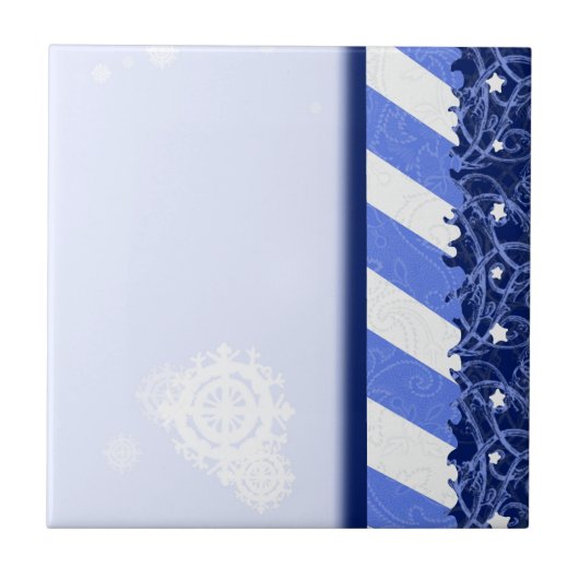 Het Blauw van de winter Tegeltje (Voorkant)