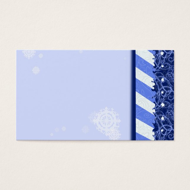 Het Blauw van de winter Visitekaartje (Voorkant)