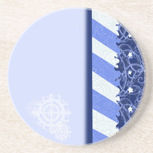Het Blauw van de winter Zandsteen Onderzetter (Voorkant)