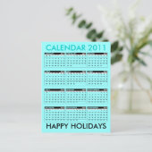 Het Blauw van het Briefkaart van de kalender 2011 (Staand voorkant)