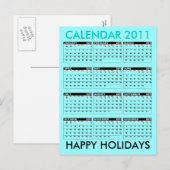 Het Blauw van het Briefkaart van de kalender 2011 (Voorkant / Achterkant)