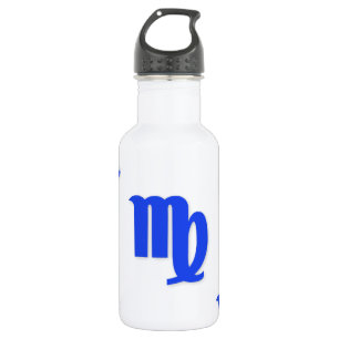 Het Blauw van het Patroon van de Maagd Waterfles