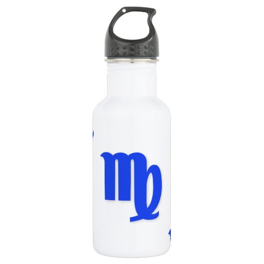 Het Blauw van het Patroon van de Maagd Waterfles (Voorkant)