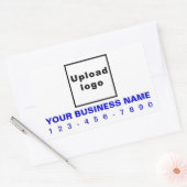 Het Blauwe Aantal van de bedrijfstelefoon Teksten Rechthoekige Sticker (Envelop)