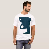 Het blauwe achtergrondontwerp. t-shirt (Voorkant volledig)